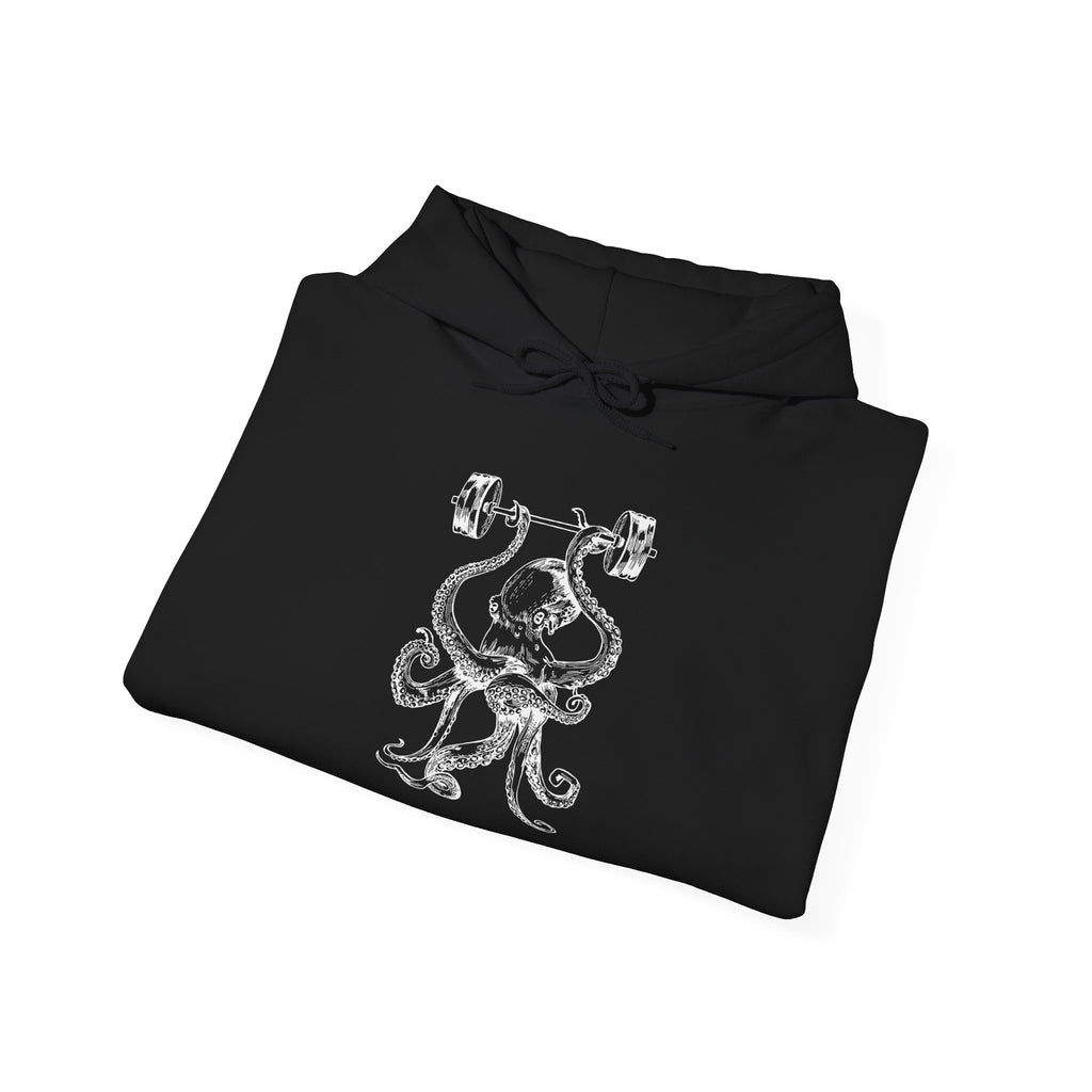 Funny Gym Hoodie – Octopus Weightlifting Graphic