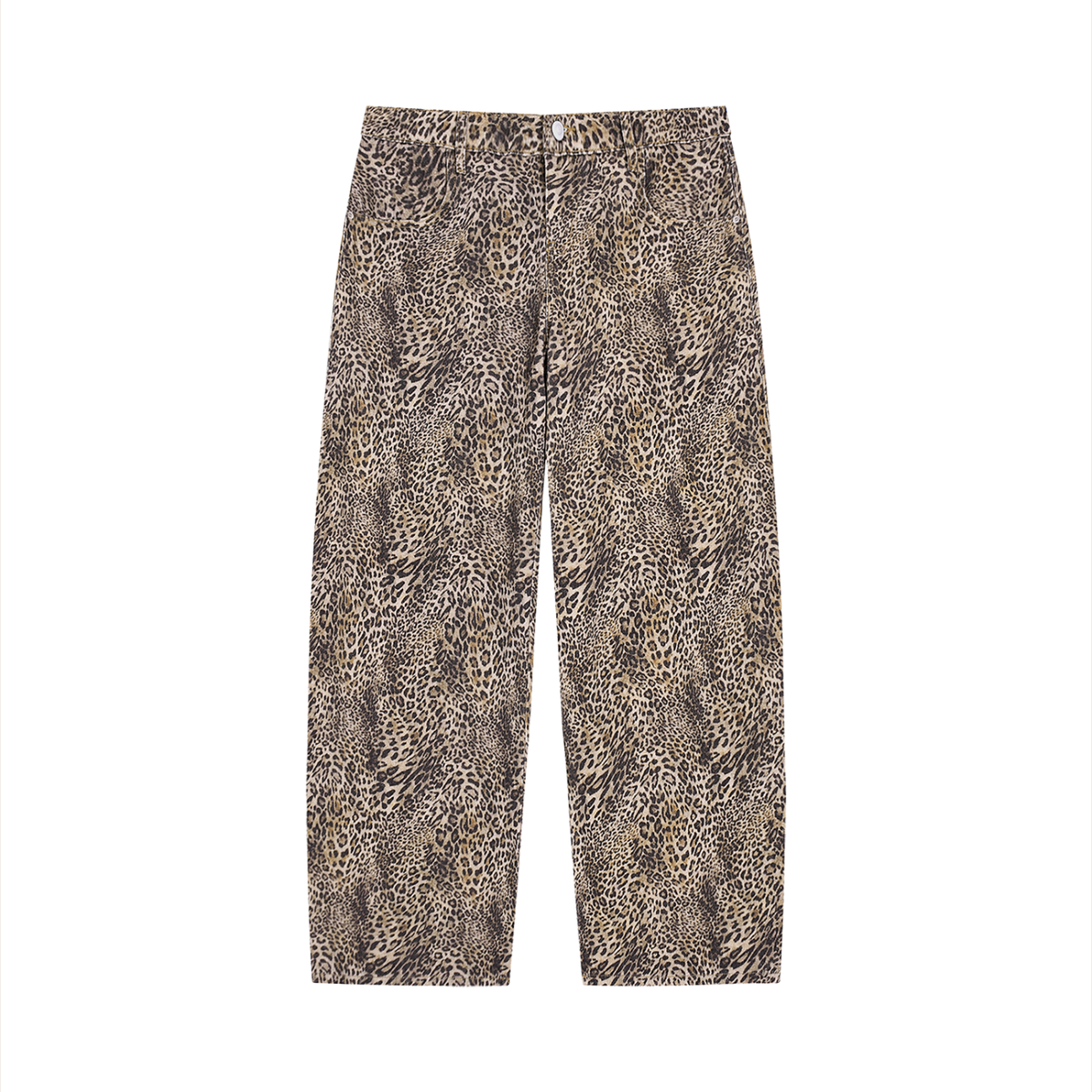 Unisex Vintage Wash Leopard Wide Leg Jeans | StrykZone, LLC