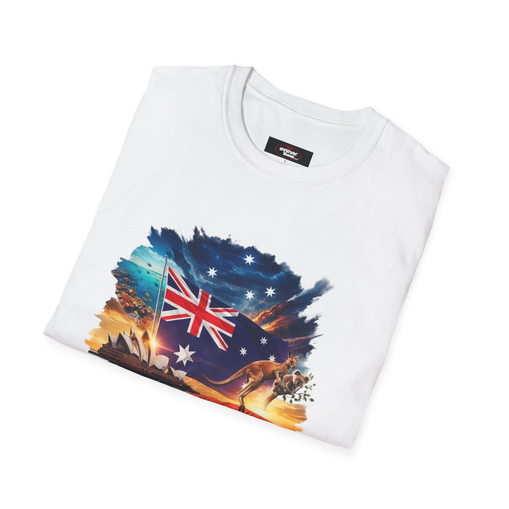 Australia Flag Uluru T‑Shirt — Outback Sunset Aussie Pride Tee