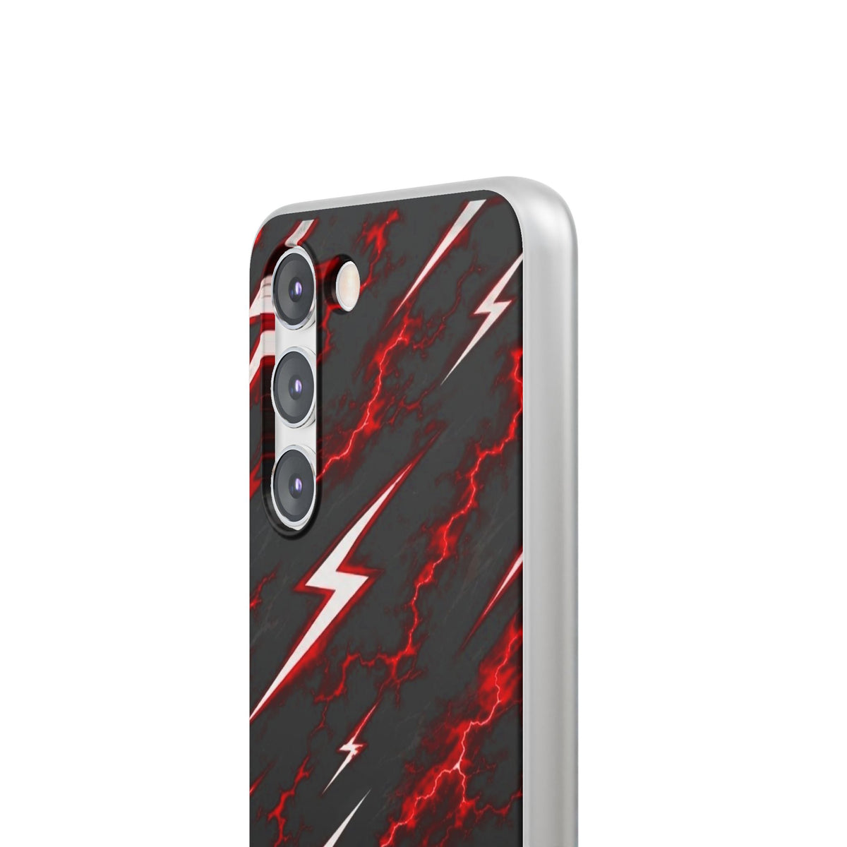 Phone Case — Red Lightning Bolt Storm Flexi Case
