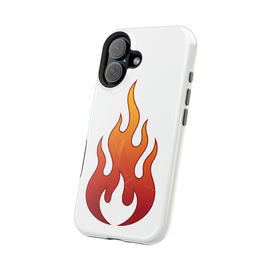 Flame Graphic Phone Case — Magnetic Impact‑Resistant Protective Cover