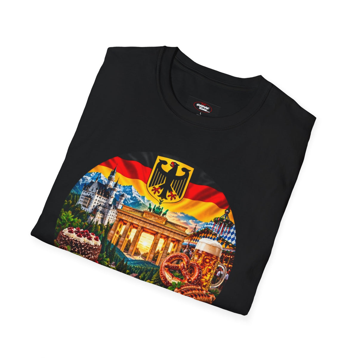 Germany Vintage Travel T-Shirt — Retro German Landmarks & Crest Graphic