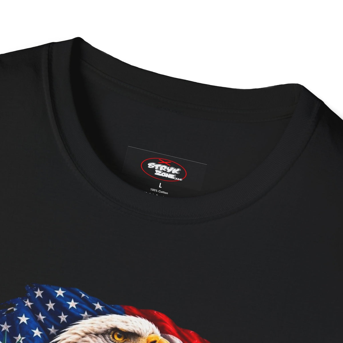 United States Patriotic T-Shirt — Bald Eagle, Statue of Liberty & Route 66 Design