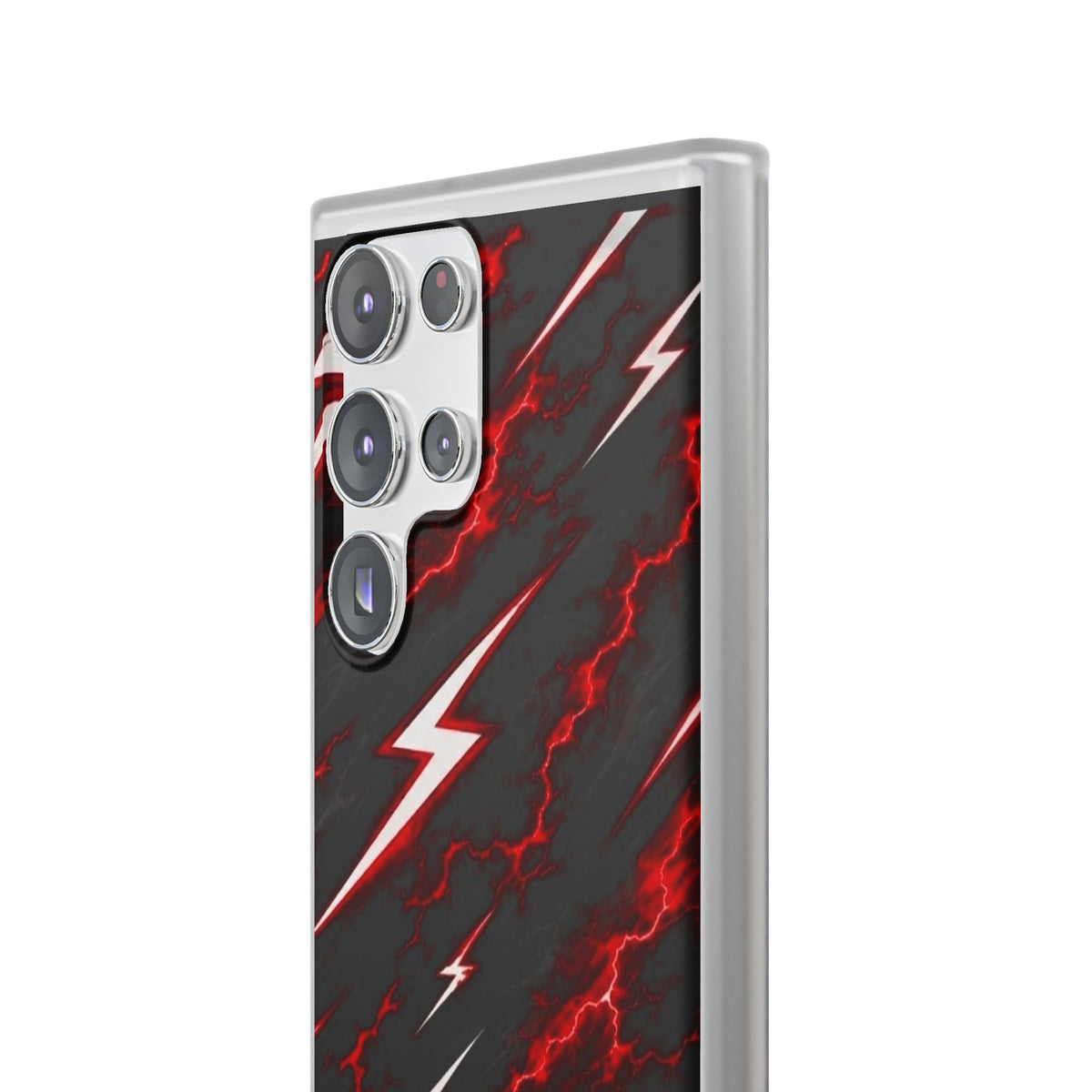 Phone Case — Red Lightning Bolt Storm Flexi Case