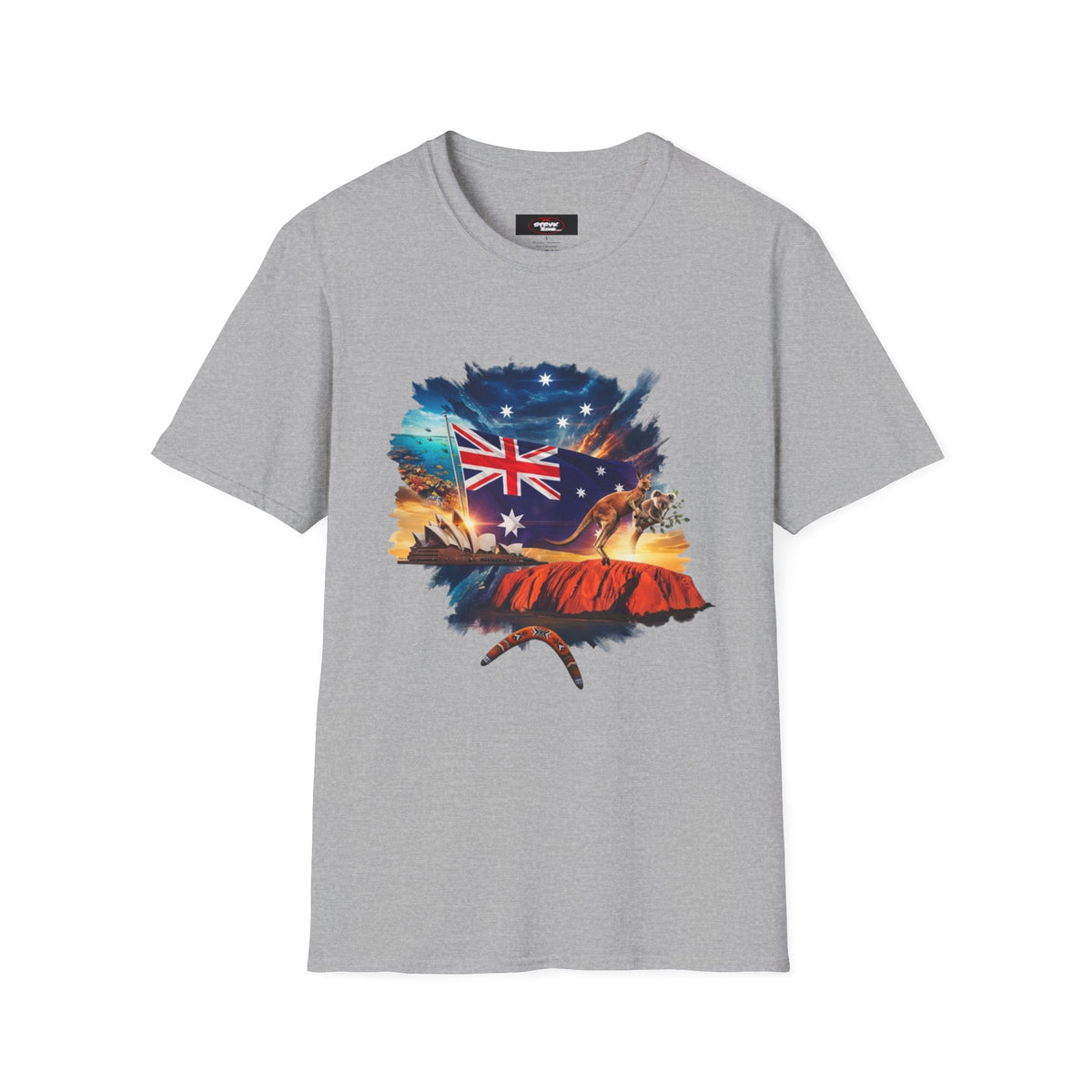 Australia Flag Uluru T‑Shirt — Outback Sunset Aussie Pride Tee