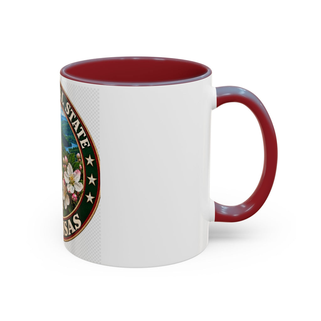 Arkansas State Mug - "The Natural State" Wild Boar, Diamond & Apple Blossom Coffee Cup (11/15oz)
