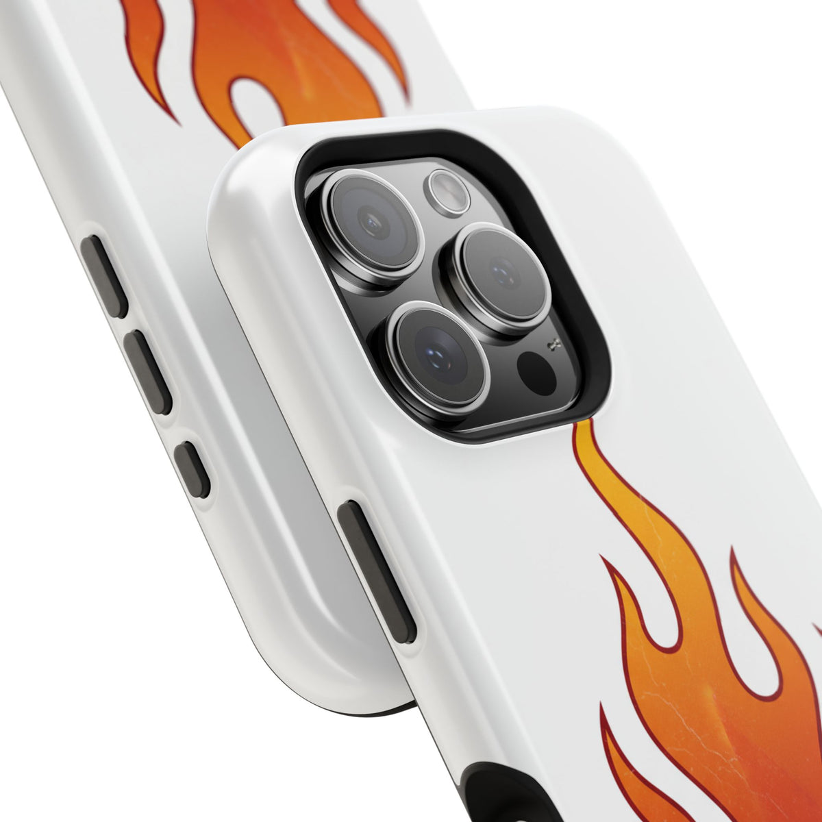 Flame Graphic Phone Case — Magnetic Impact‑Resistant Protective Cover