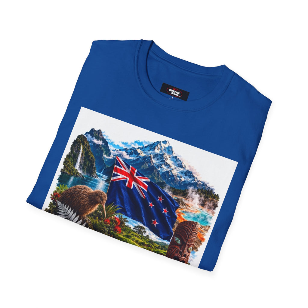 New Zealand Heritage T-Shirt – Kiwi, Fern & Mount Cook Scenic Tee