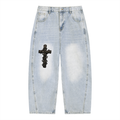 Men's Vintage Wash Sunfade Barrel Leg Jeans