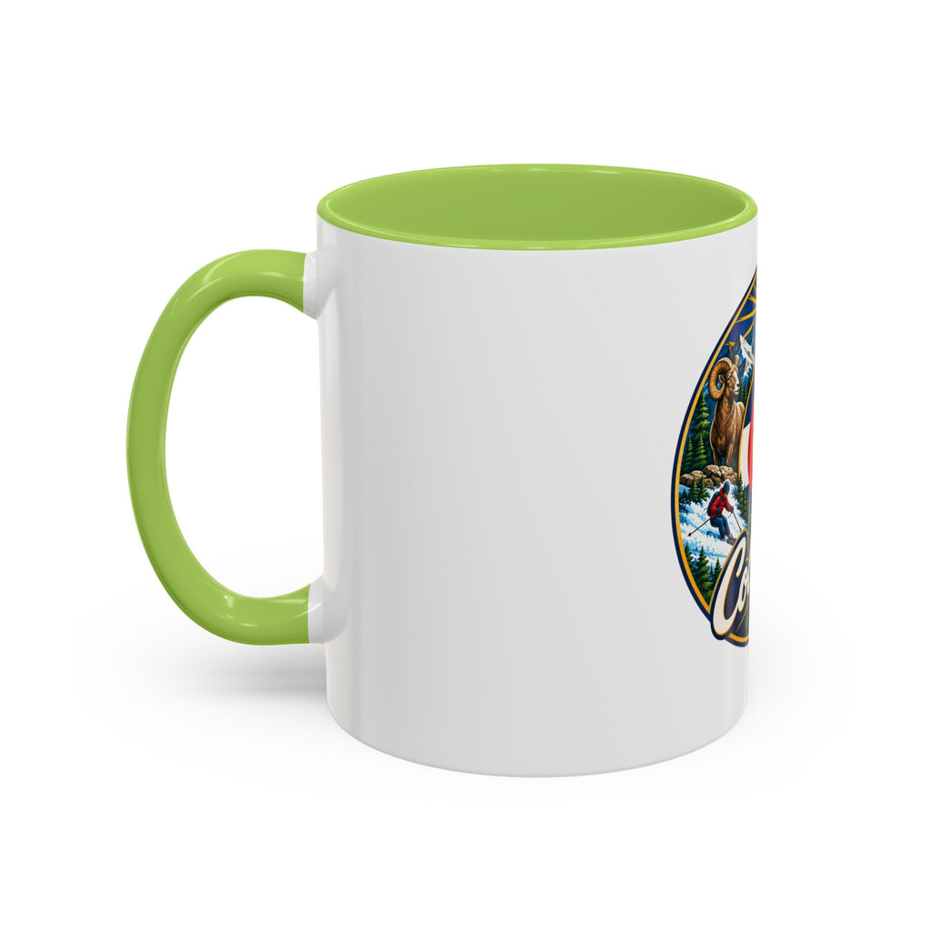Colorado Retro State Flag Coffee Mug — Scenic Mountains & Wildlife Accent Mug