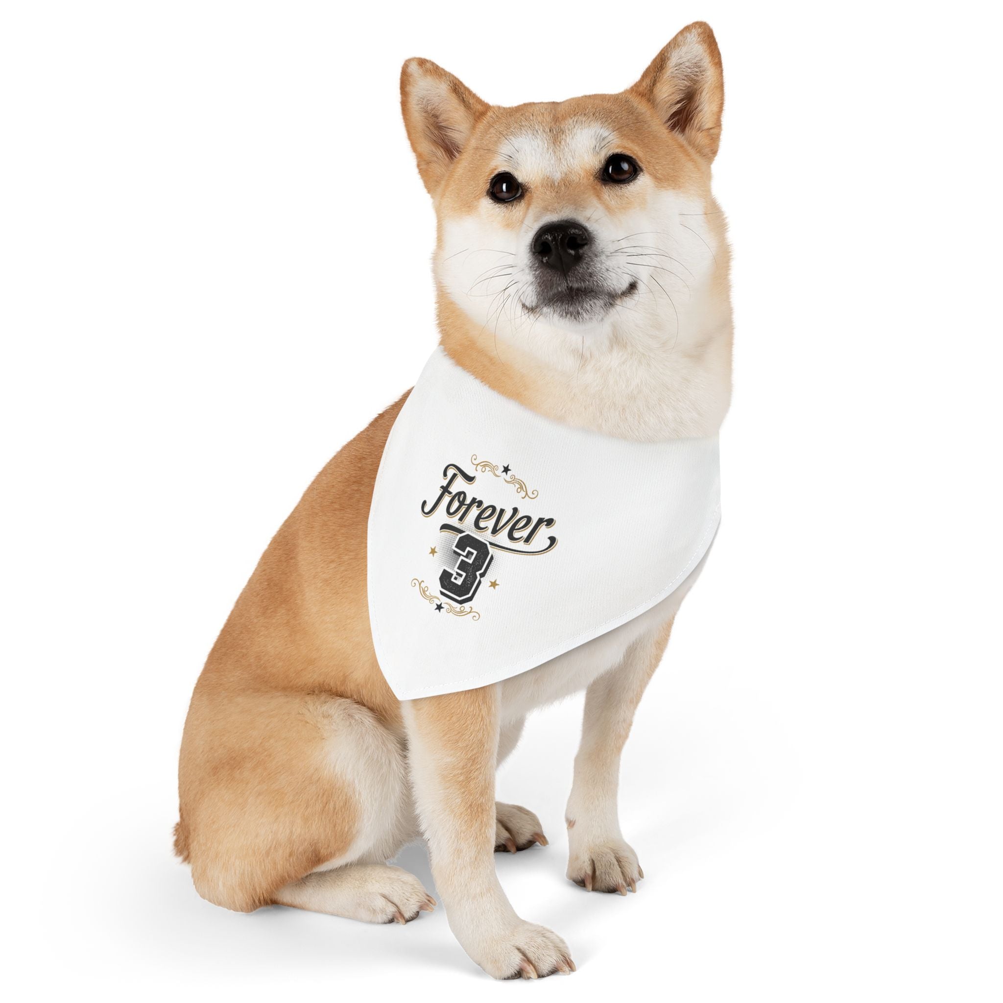 Pet Bandana — "Forever 3" Funny Dog Bandana (Forever 21 Parody)