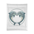 Dolphin Heart Comforter - Nautical Sea Life Bedding