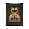 Giraffe Heart Comforter – Cute Matching Giraffes Kids Bedding