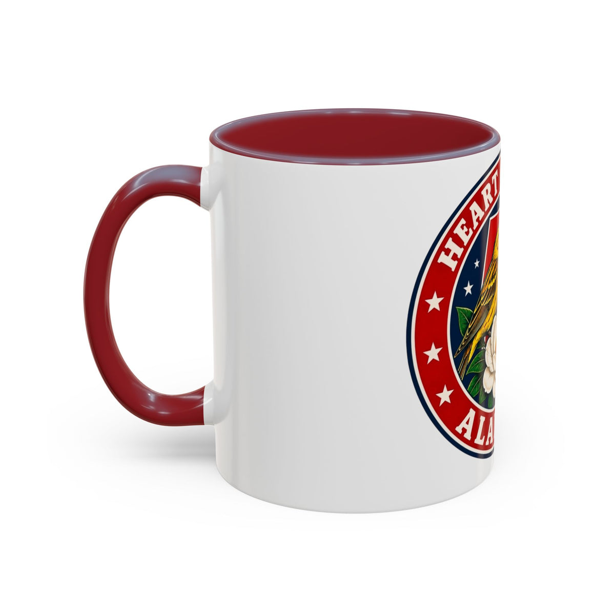 Alabama 'Heart of Dixie' Accent Coffee Mug — Magnolia & Yellowhammer State Pride