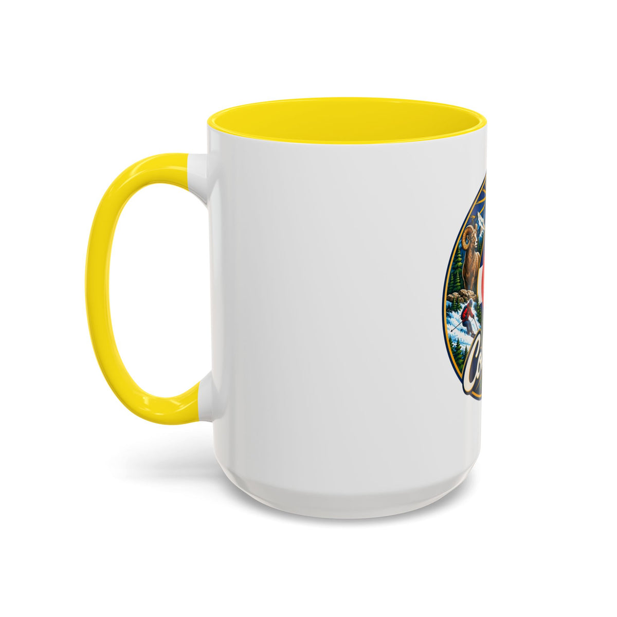Colorado Retro State Flag Coffee Mug — Scenic Mountains & Wildlife Accent Mug