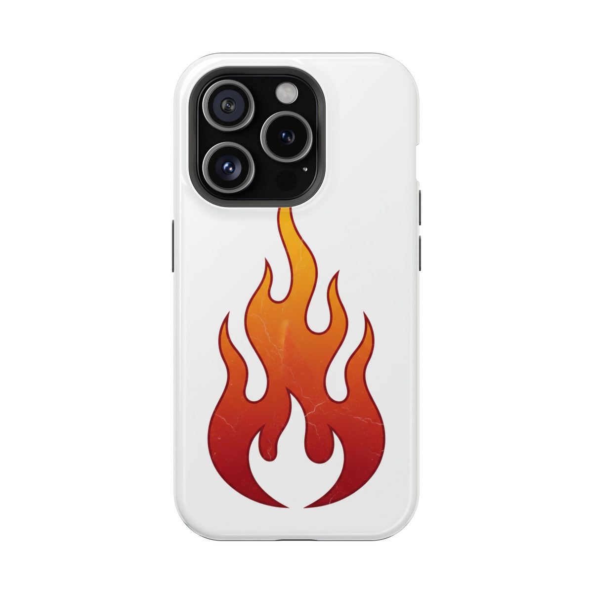 Flame Graphic Phone Case — Magnetic Impact‑Resistant Protective Cover