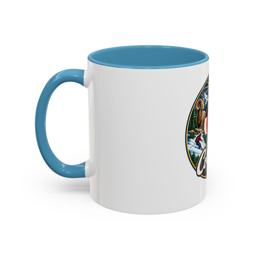 Colorado Retro State Flag Coffee Mug — Scenic Mountains & Wildlife Accent Mug