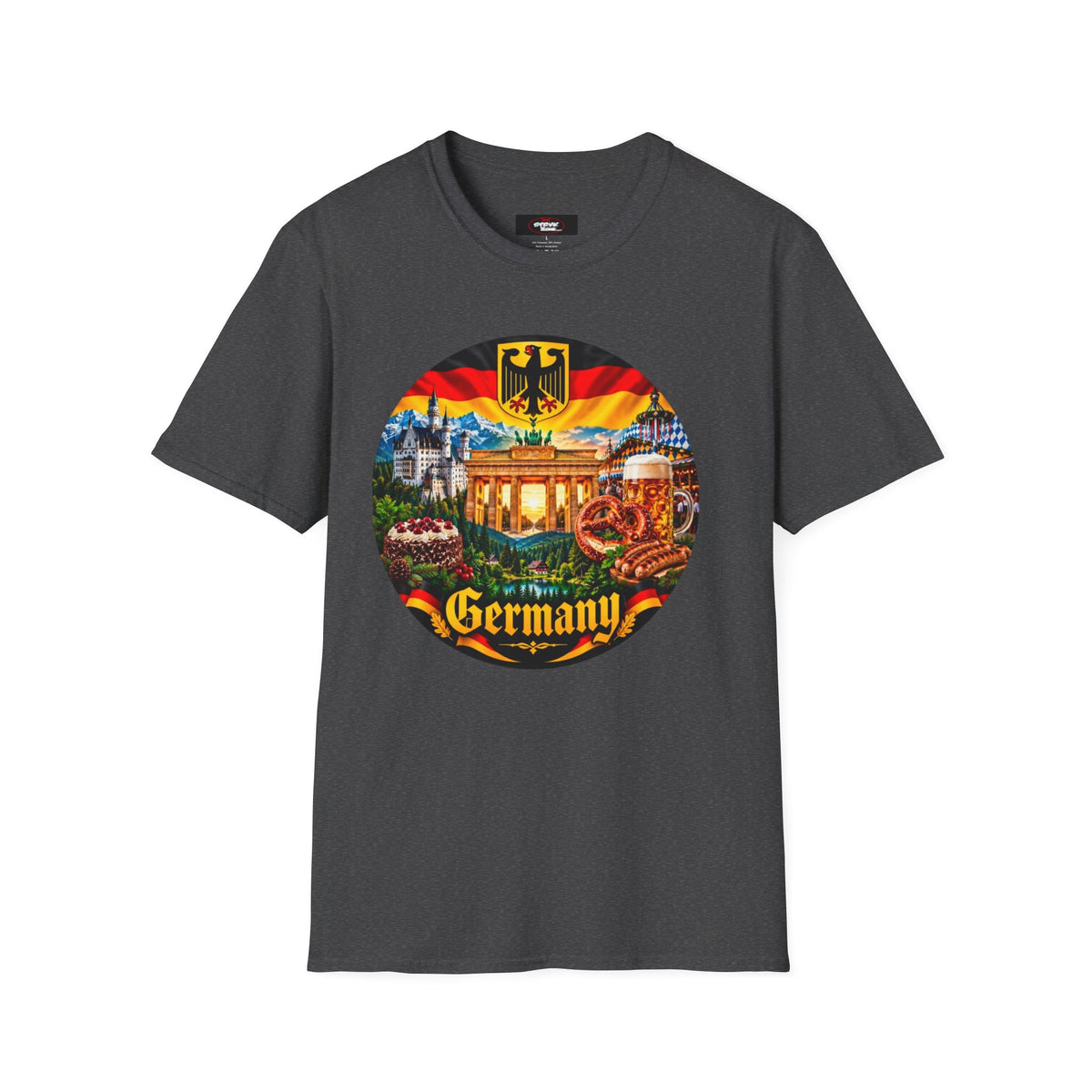 Germany Vintage Travel T-Shirt — Retro German Landmarks & Crest Graphic