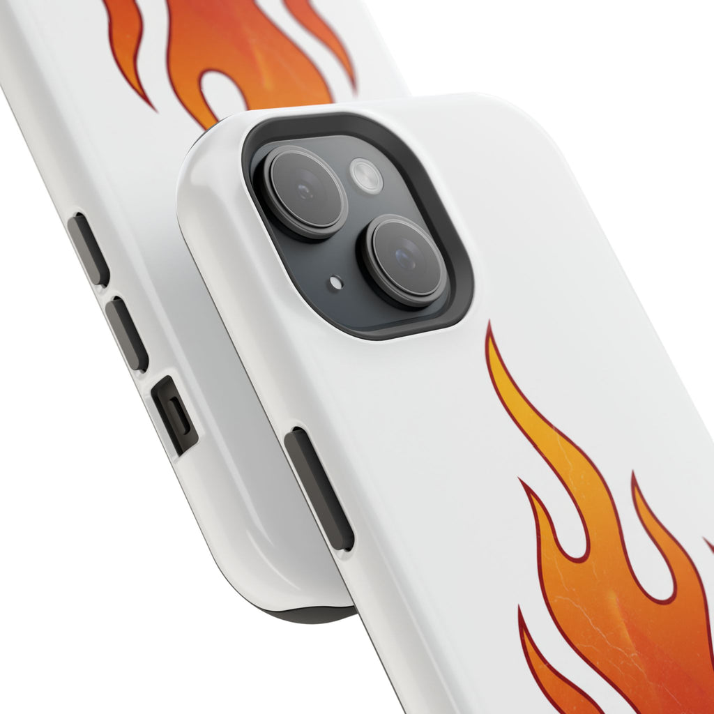 Flame Graphic Phone Case — Magnetic Impact‑Resistant Protective Cover