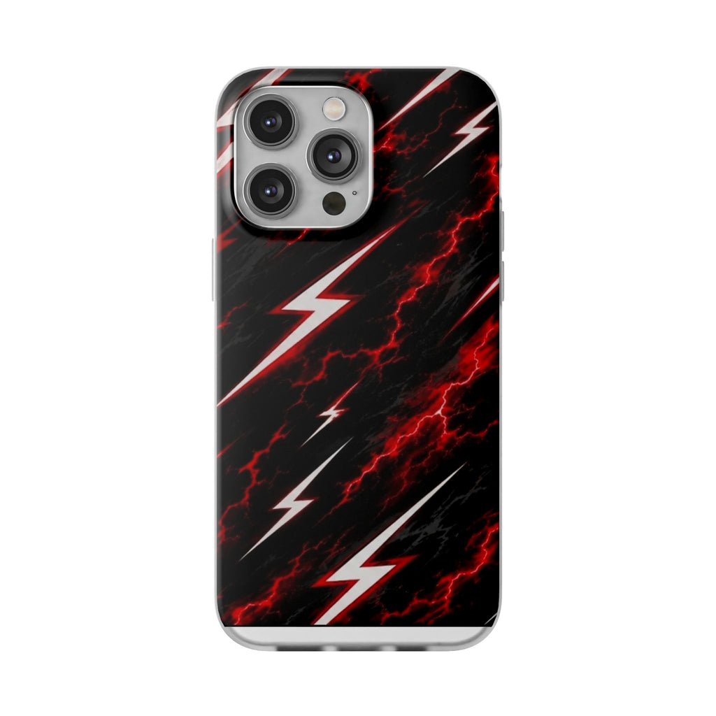 Phone Case — Red Lightning Bolt Storm Flexi Case
