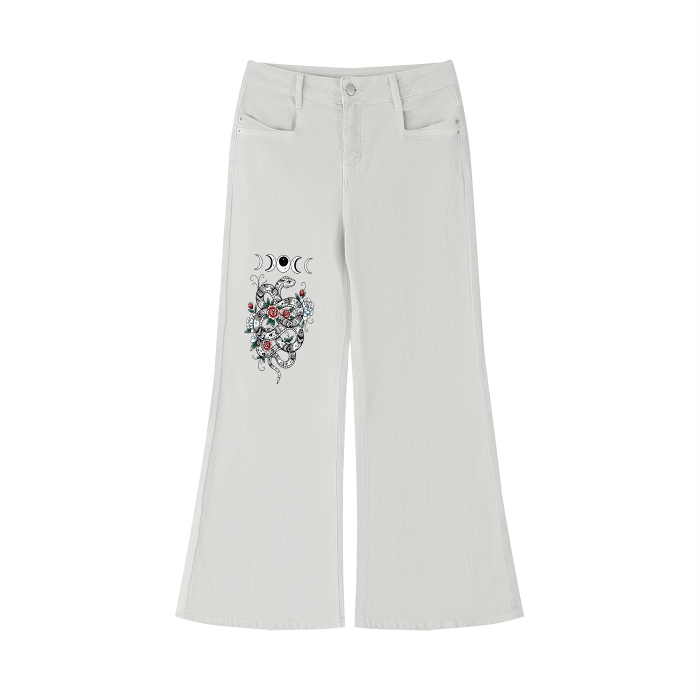 Women's Vintage Wash Flared Leg Jeans
