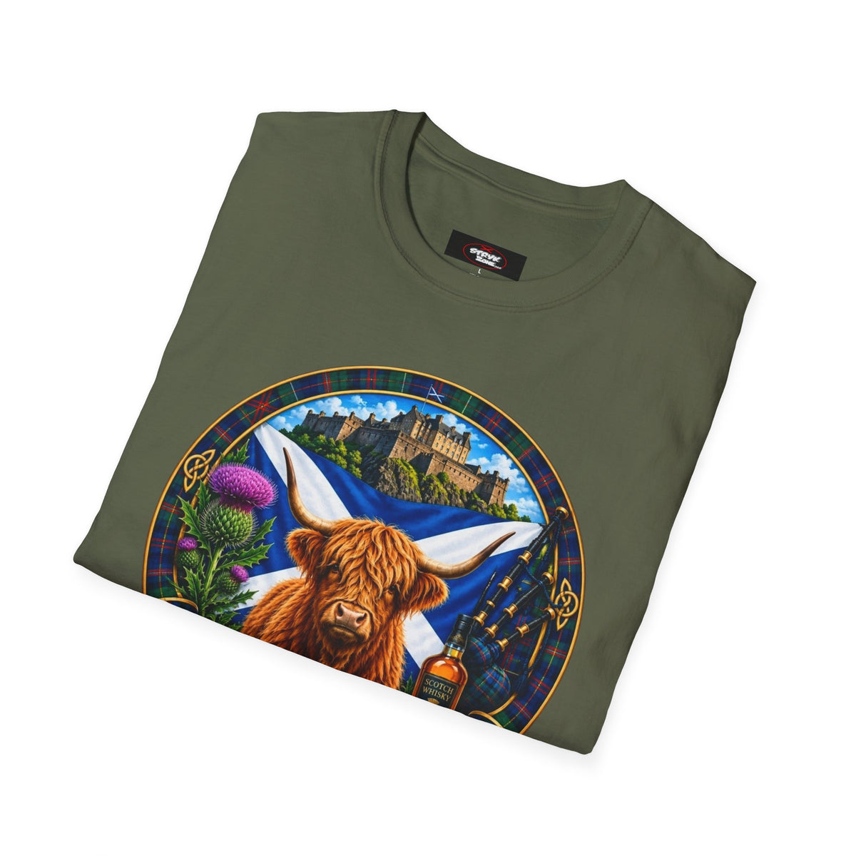 Scotland Highland Cow T‑Shirt — Scottish Souvenir Tee