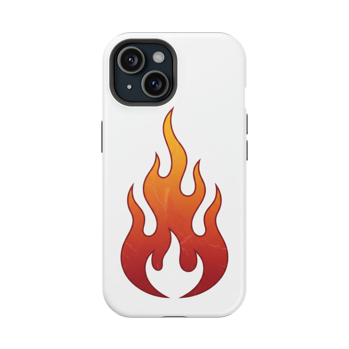 Flame Graphic Phone Case — Magnetic Impact‑Resistant Protective Cover