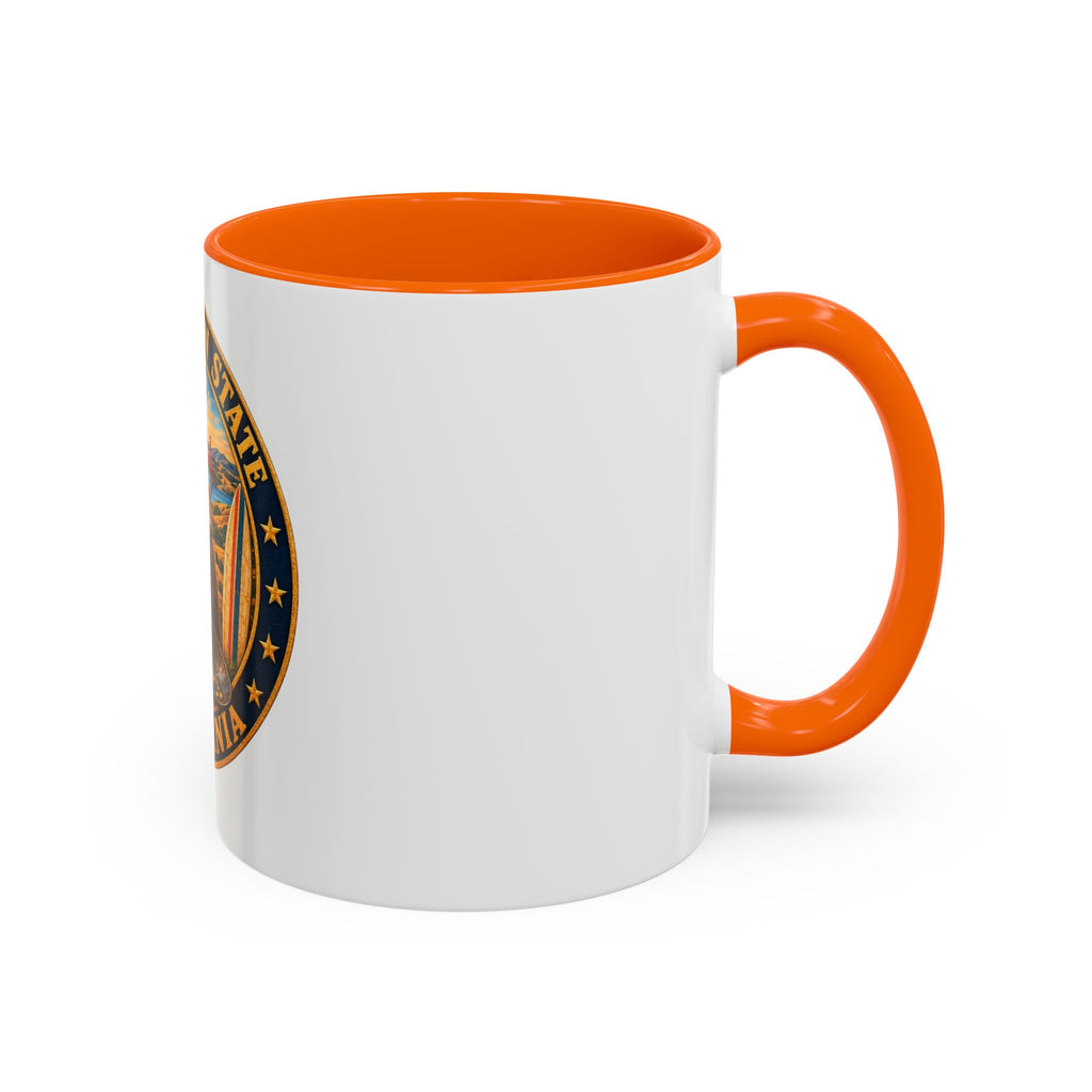 California Golden State Coffee Mug — Bear, Golden Gate & Poppies Accent Mug