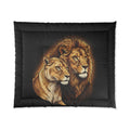 Lion and Lioness Comforter — Majestic Safari Bedding Set