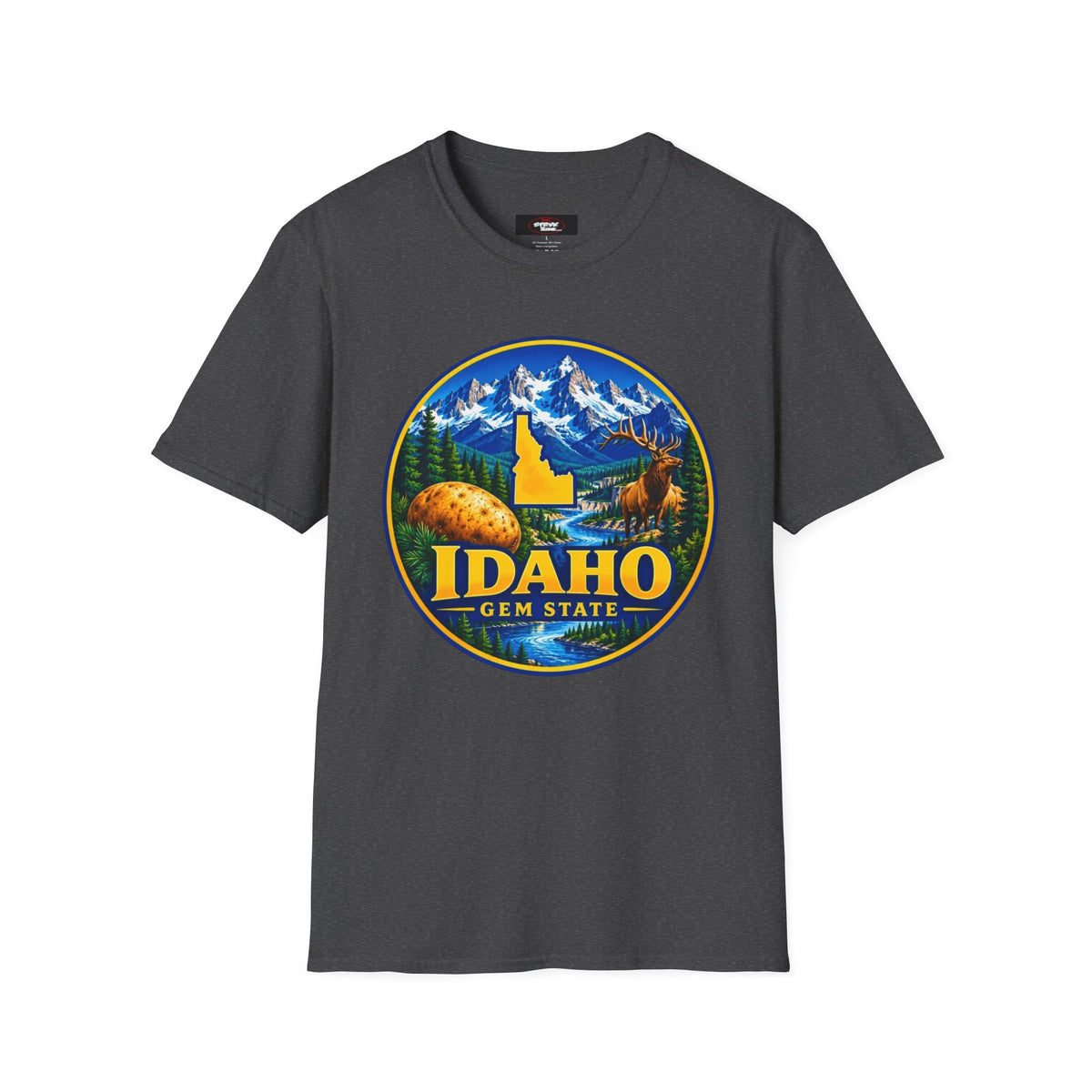 Idaho Gem State T-Shirt — Scenic Mountain, Moose & Potato State Pride