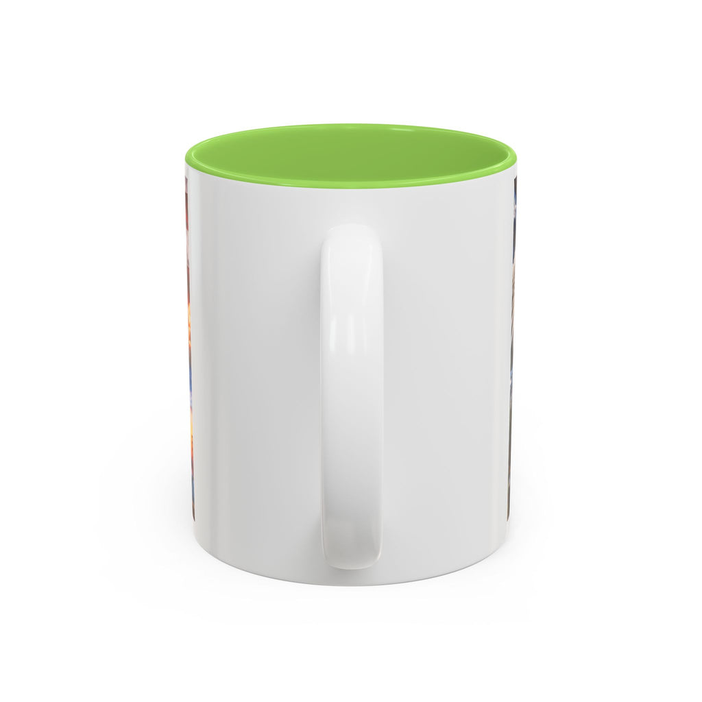 Patriotic USA Collage Mug — Statue of Liberty, Capitol & American Flag (Two-Tone)