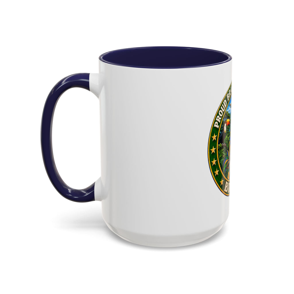 Brazil Pride Coffee Mug – "Proud Brazilian Heritage" Accent Ceramic Mug (11/15oz)