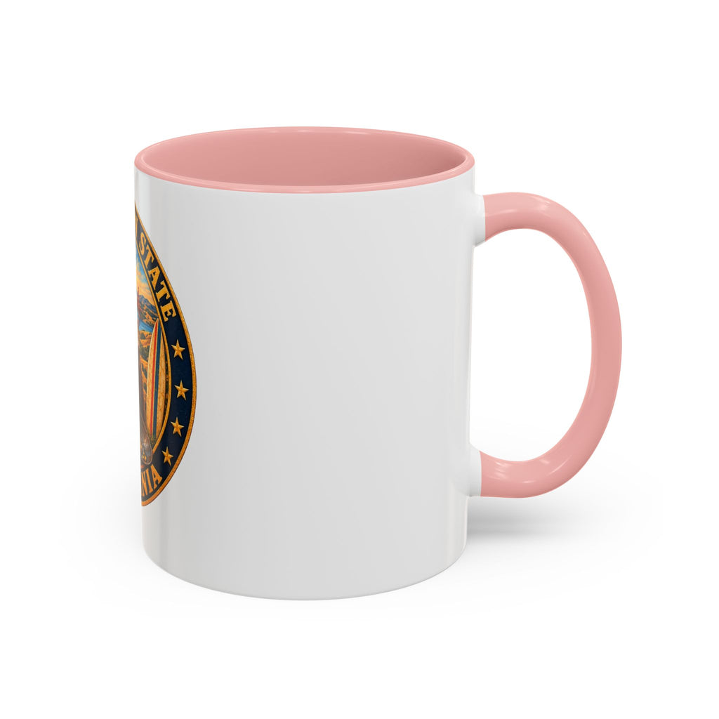 California Golden State Coffee Mug — Bear, Golden Gate & Poppies Accent Mug