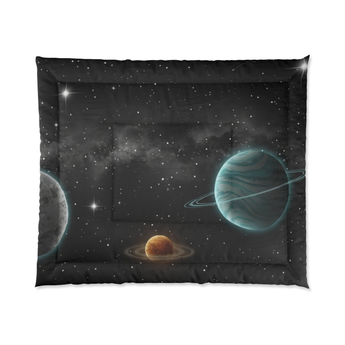 Galaxy Planets Comforter — Space-Themed Kids & Teen Bedding