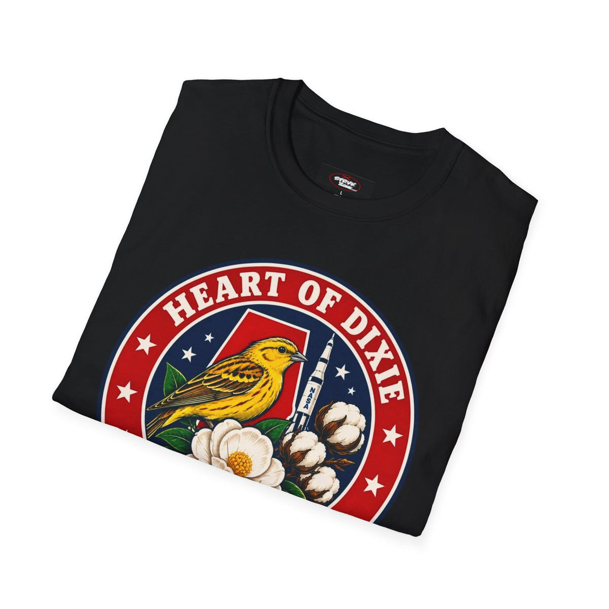 Alabama Heart of Dixie T‑Shirt — Yellowhammer & Magnolia State Emblem
