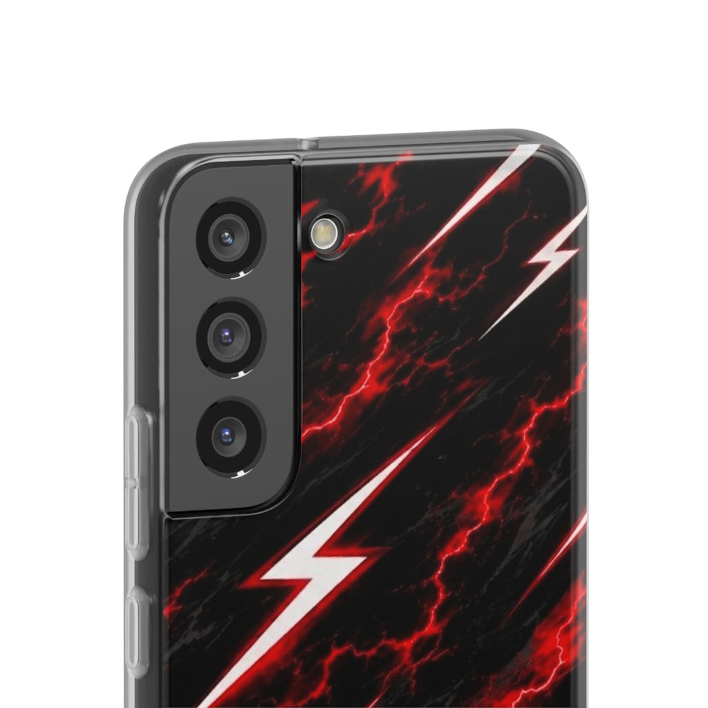Phone Case — Red Lightning Bolt Storm Flexi Case