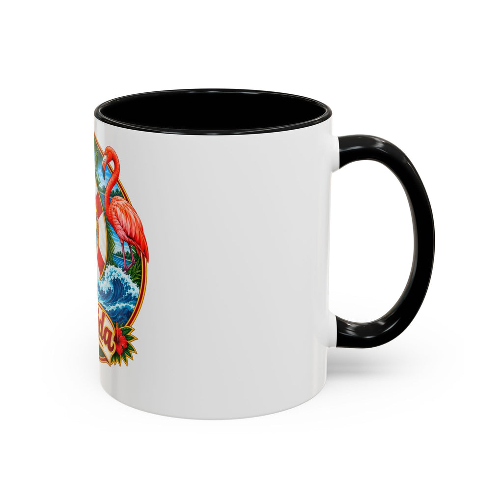 Florida Vintage Travel Coffee Mug — Flamingo, Alligator & State Seal Accent Mug