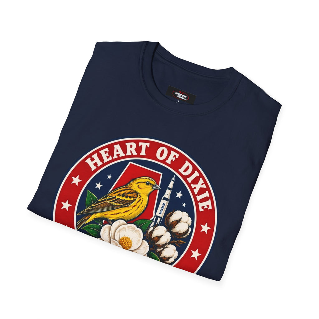 Alabama Heart of Dixie T‑Shirt — Yellowhammer & Magnolia State Emblem