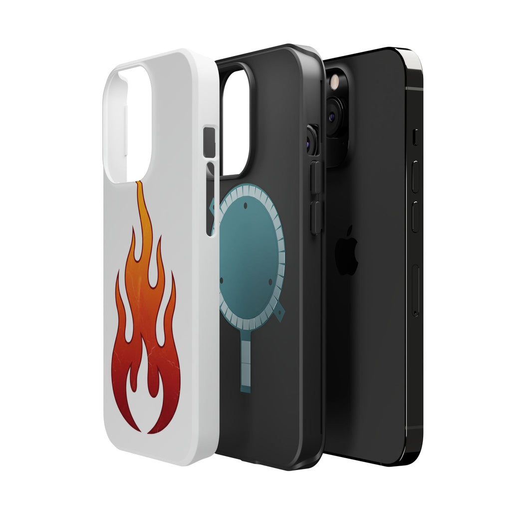 Flame Graphic Phone Case — Magnetic Impact‑Resistant Protective Cover