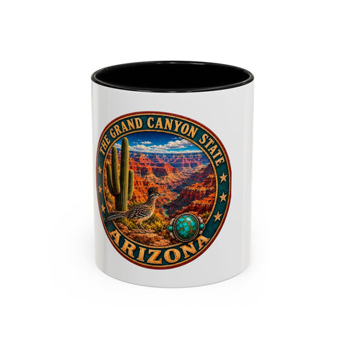 Arizona Grand Canyon Coffee Mug – Vintage State Seal Accent Mug (11/15 oz)