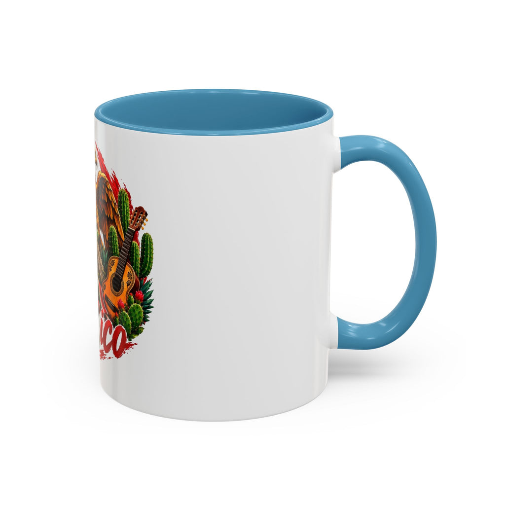 Mexico Souvenir Coffee Mug — Mexican Eagle, Cactus & Guitar Accent Mug