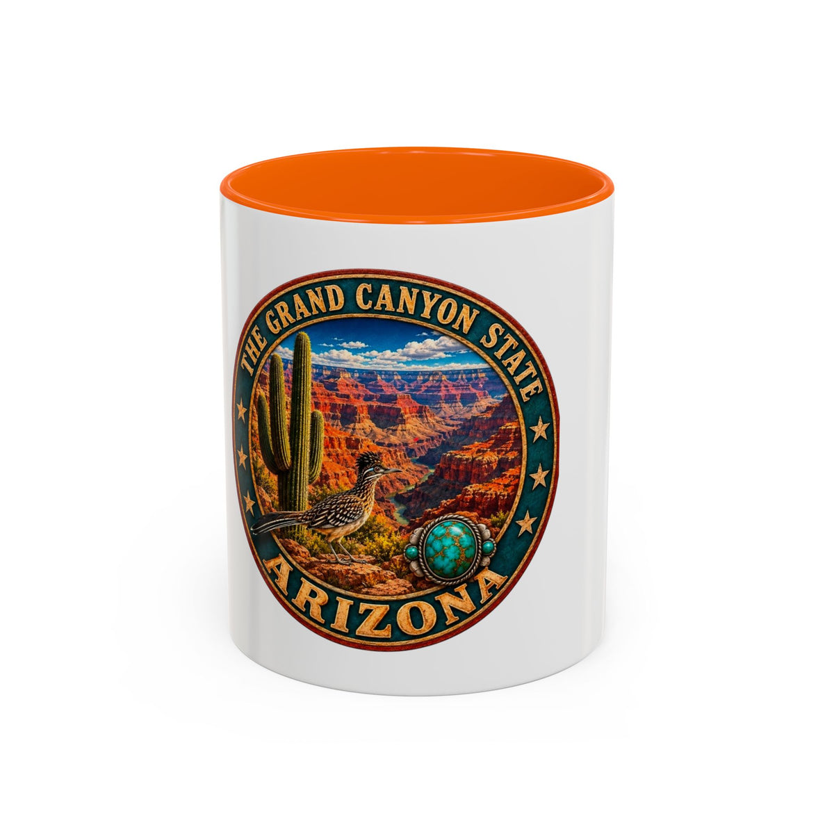 Arizona Grand Canyon Coffee Mug – Vintage State Seal Accent Mug (11/15 oz)
