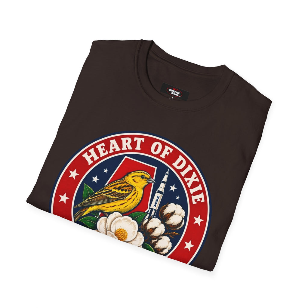 Alabama Heart of Dixie T‑Shirt — Yellowhammer & Magnolia State Emblem
