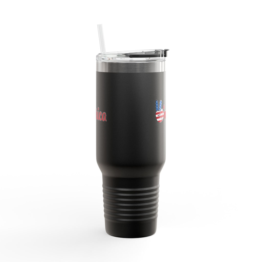 'Merica Patriotic Peace Sign 40oz Insulated Travel Mug