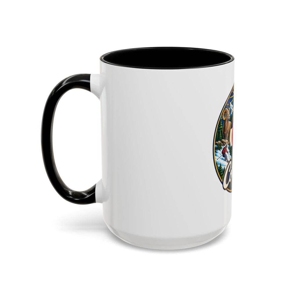 Colorado Retro State Flag Coffee Mug — Scenic Mountains & Wildlife Accent Mug
