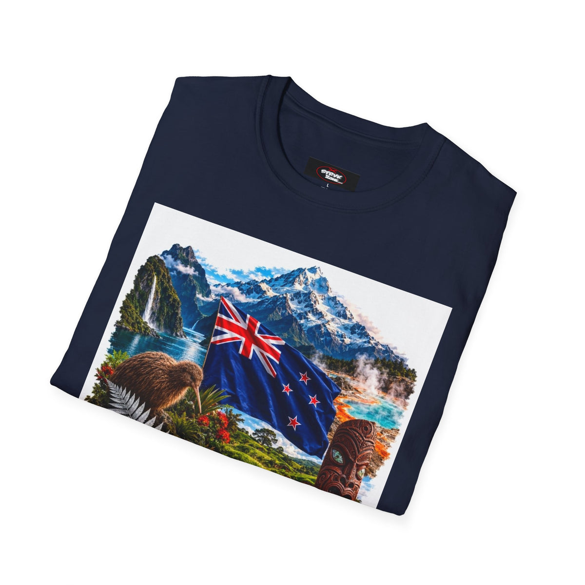 New Zealand Heritage T-Shirt – Kiwi, Fern & Mount Cook Scenic Tee