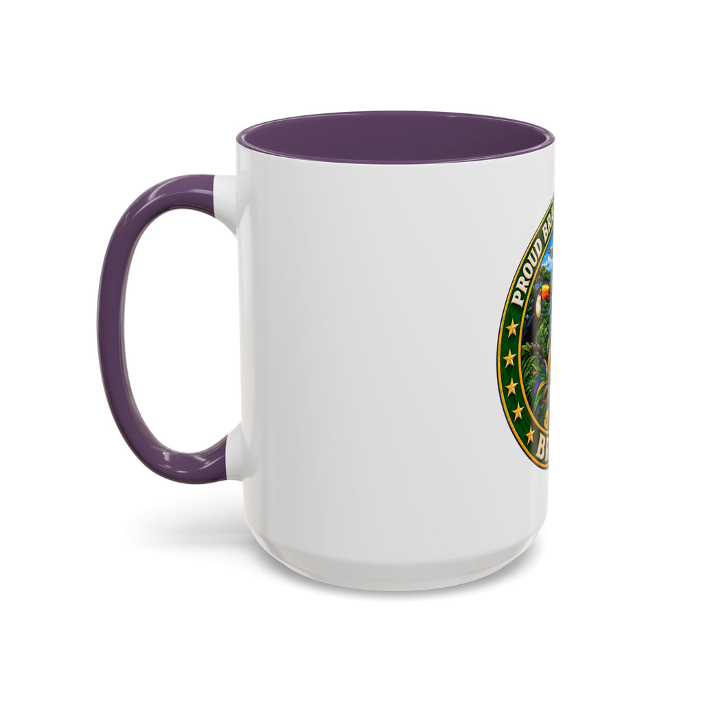 Brazil Pride Coffee Mug – "Proud Brazilian Heritage" Accent Ceramic Mug (11/15oz)