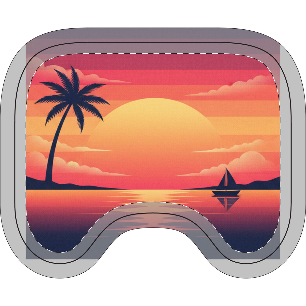 Toilet Three-Piece Set — Beautiful Sunset Bath Décor