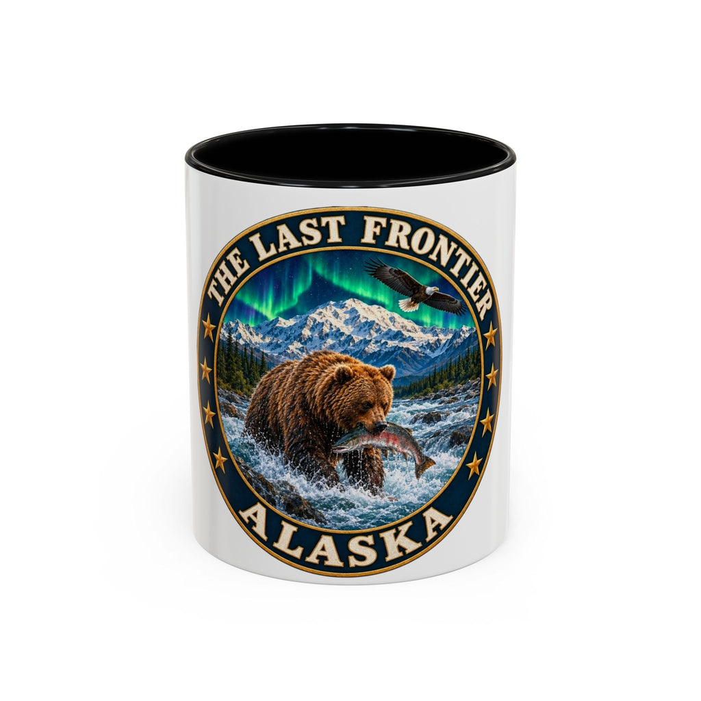Alaska The Last Frontier Mug — Bear & Northern Lights Coffee Cup (11/15oz)