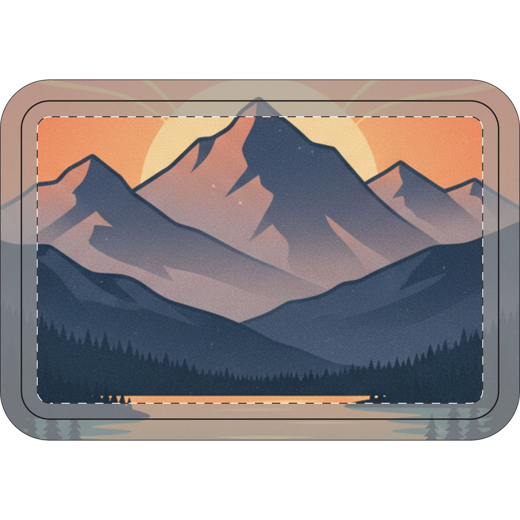 Mountain Sunset Toilet Three-Piece Set — Scenic Bathroom Decor